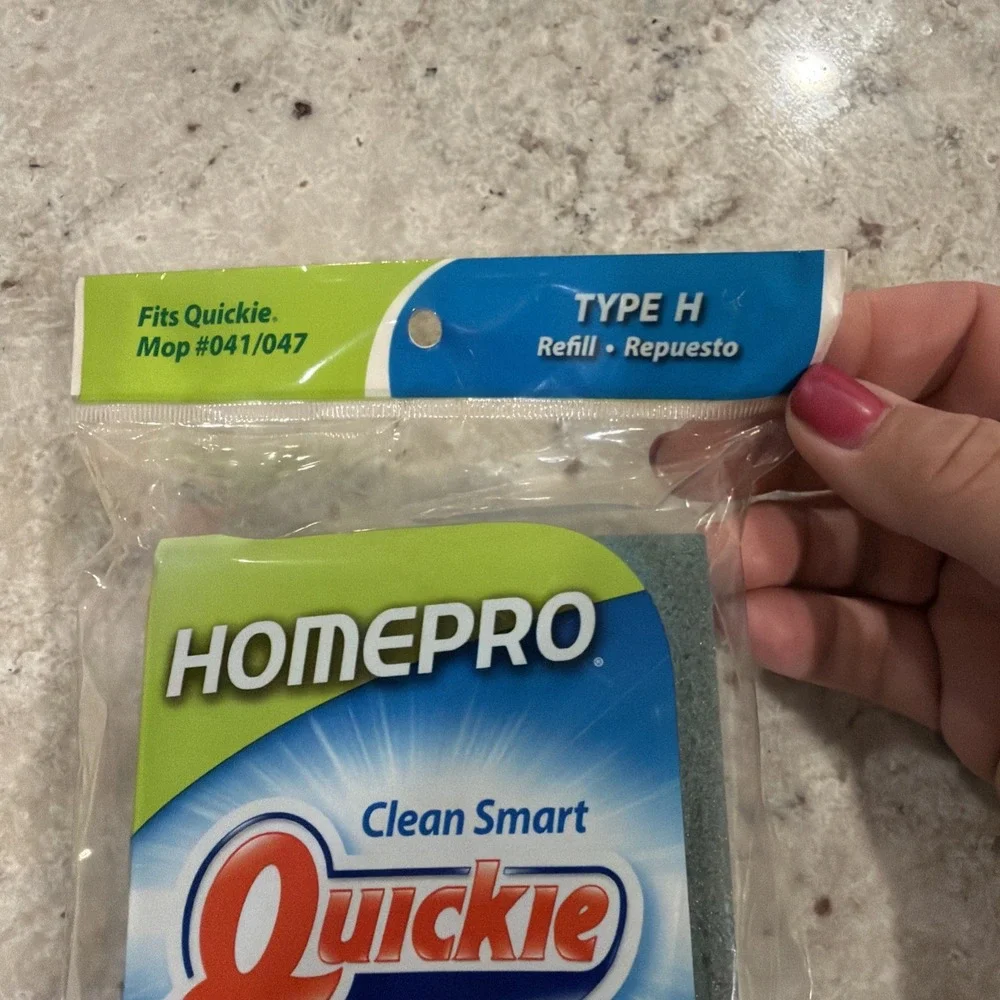NEW Quickie Clean Squeeze Type H Sponge Mop Refill Head Fits #047 Microban Blue